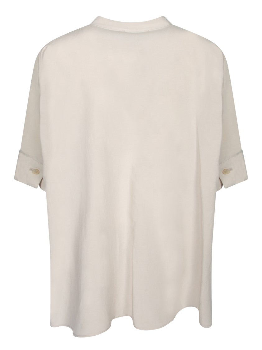 Blanca Vita Beige Linen Blouse