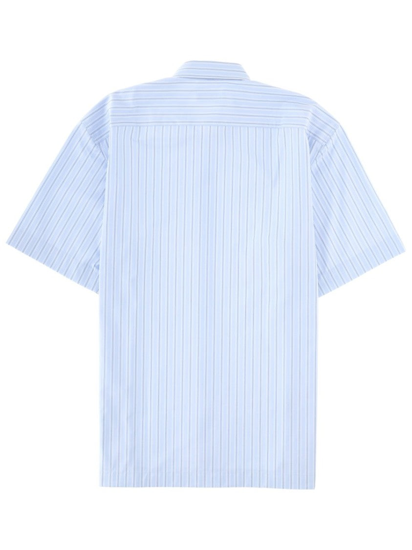 Dries Van Noten Neutral Cassidye Relaxed Pinstripe Cotton Shirt