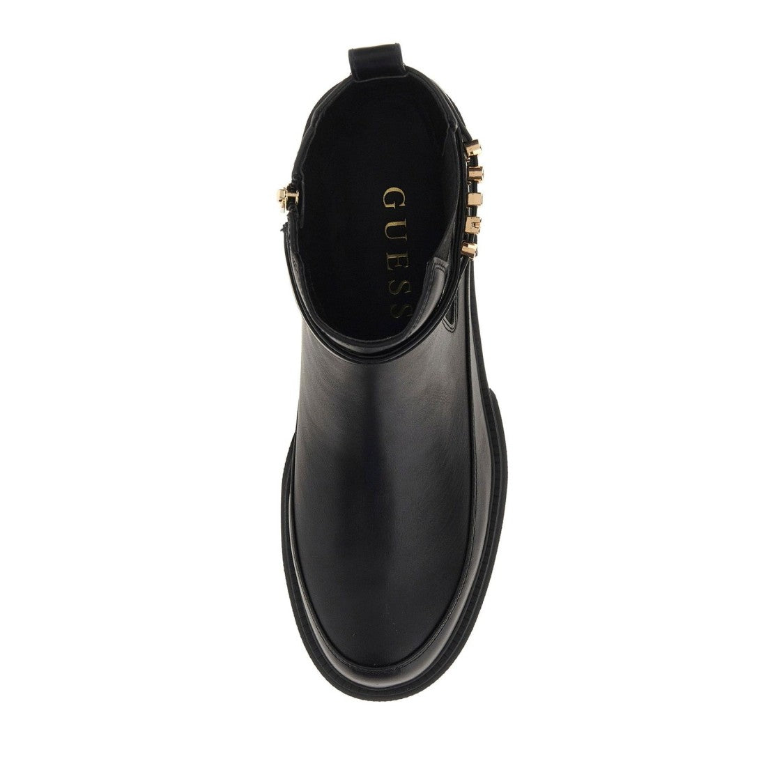Guess Black Yelma Minimalist Synthetic Leather Ankle Boots