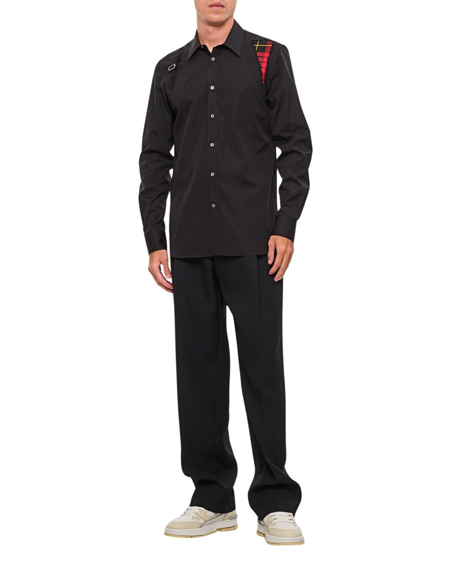 Alexander Mcqueen Black Distressed Shirt