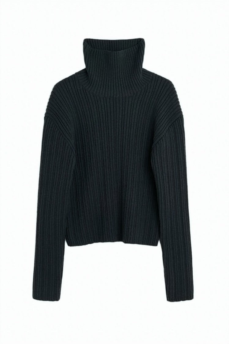 Our Legacy High-Collared Ribbed Knit Turtleneck Sweater