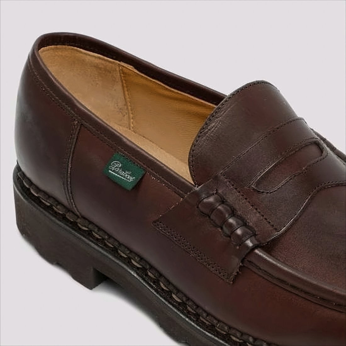Paraboot Penny Strap Brown Leather Loafers
