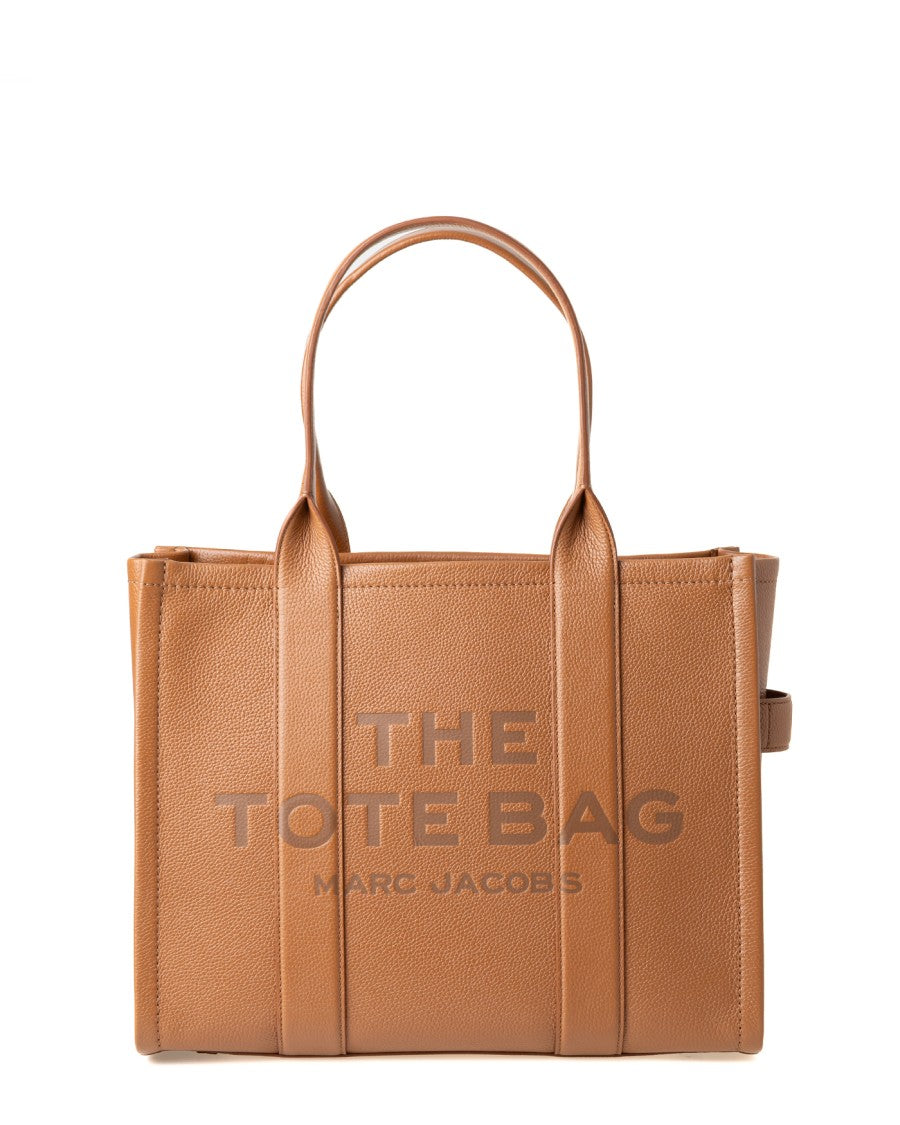 Marc Jacobs Grained Leather Large Shopper Bag With Embossed Logo