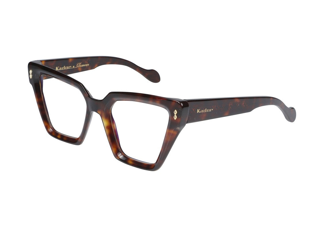 Kador Gold Vanessa Glamour Tortoiseshell Oversized Square Eyeglasses