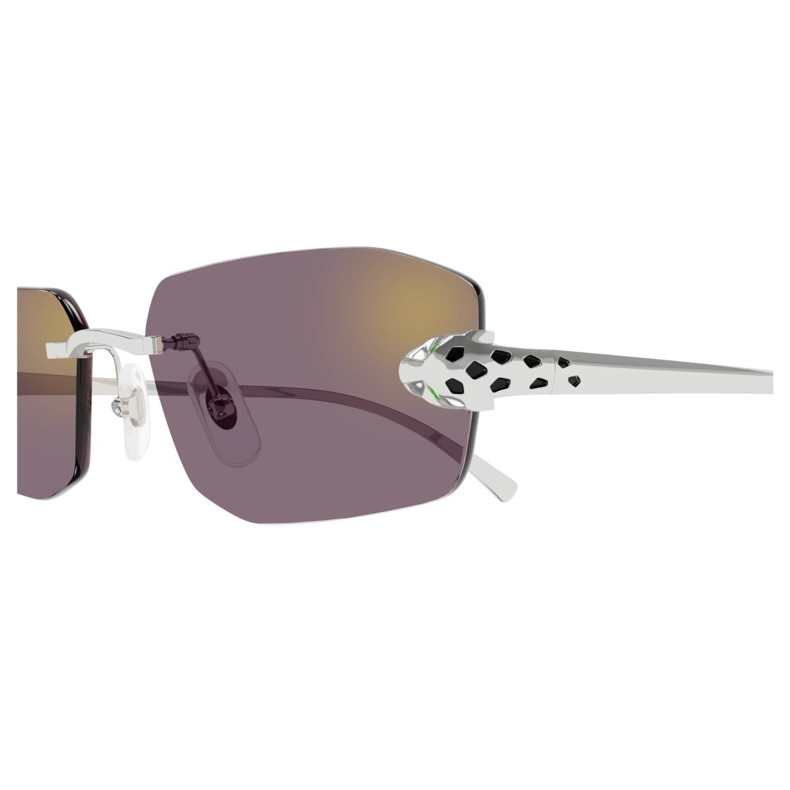 Cartier Rimless Sunglasses With Gradient Lenses And Unique Temples