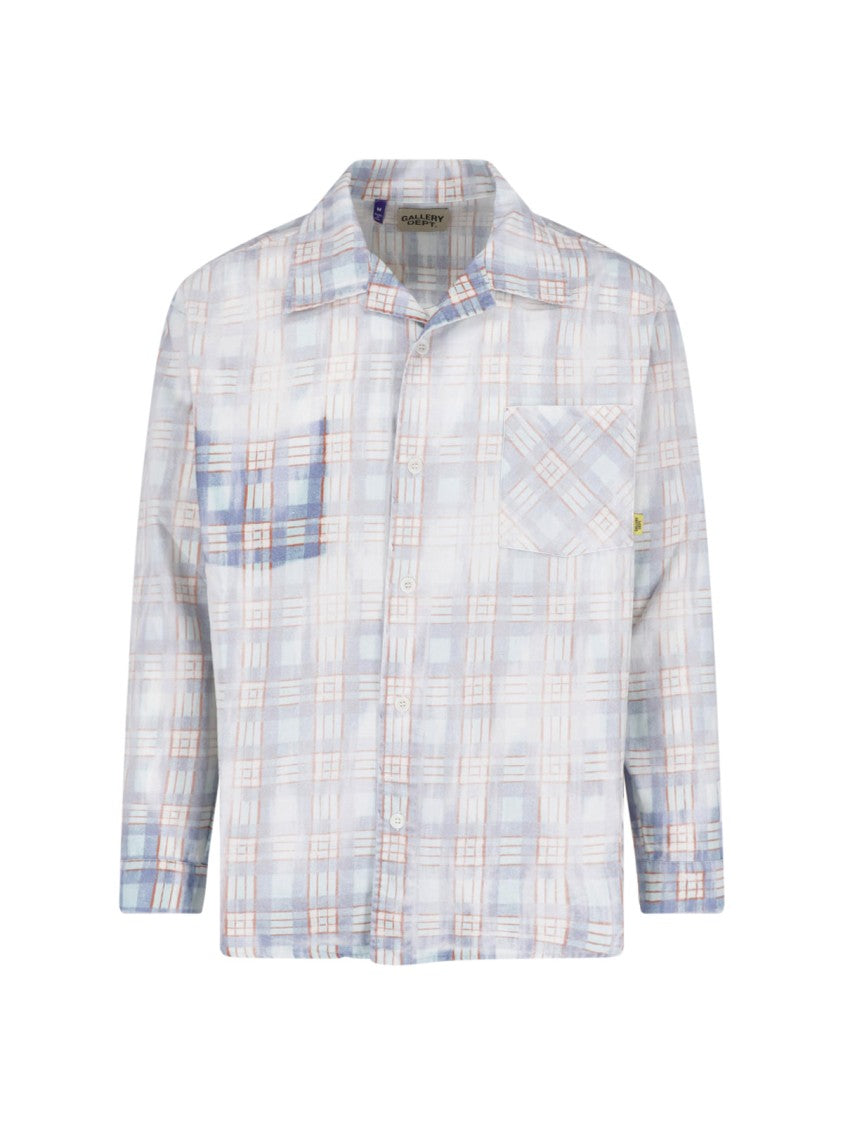 Gallery Dept. Blue Pastel Plaid Relaxed Fit Shirt