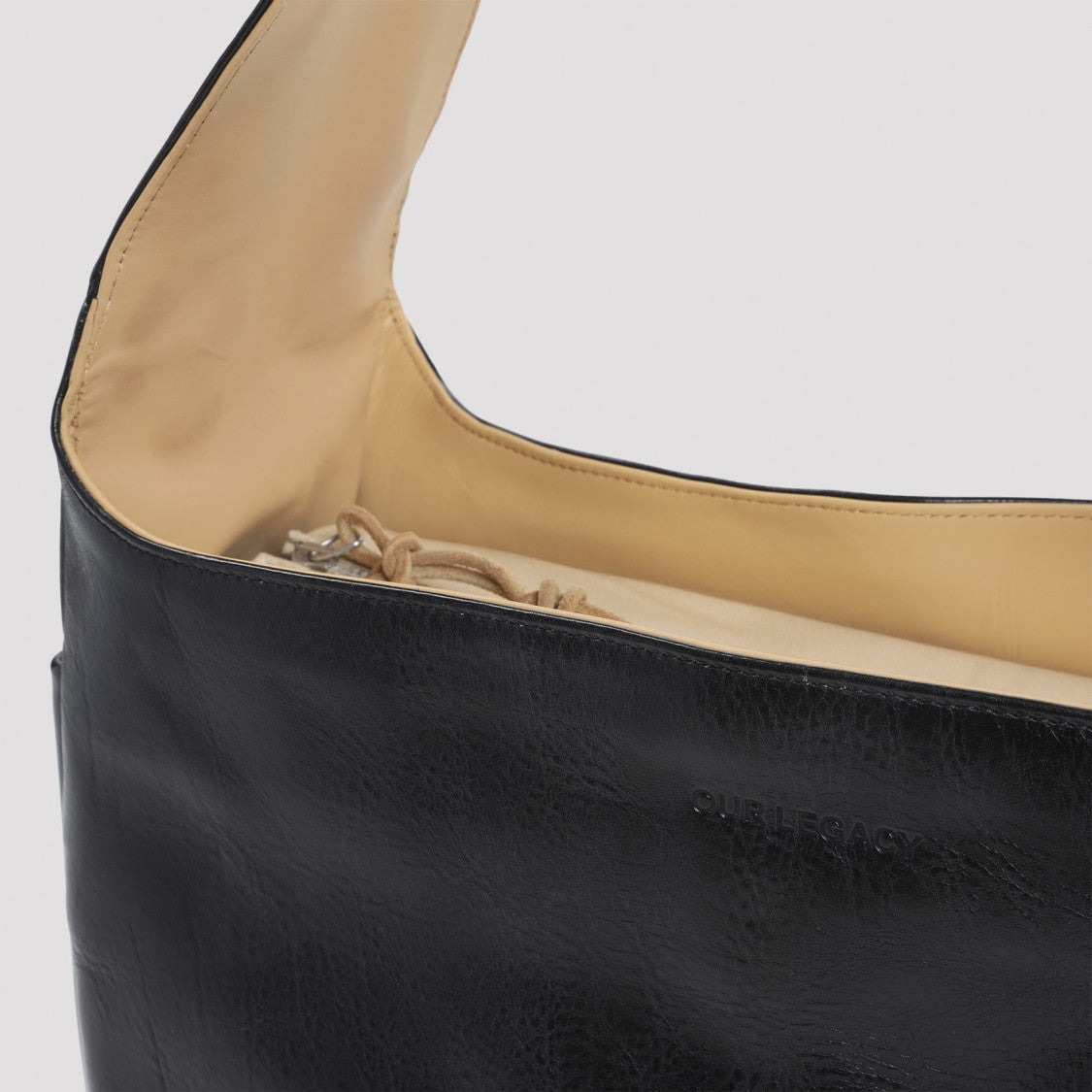 Our Legacy Deep Black Cow Leather Grande Brick Bag