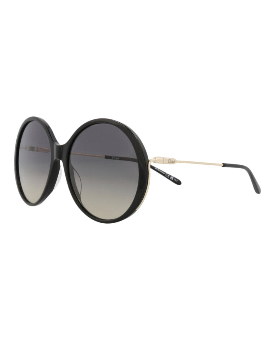Chloé Round-Frame Recycled Acetate Sunglasses
