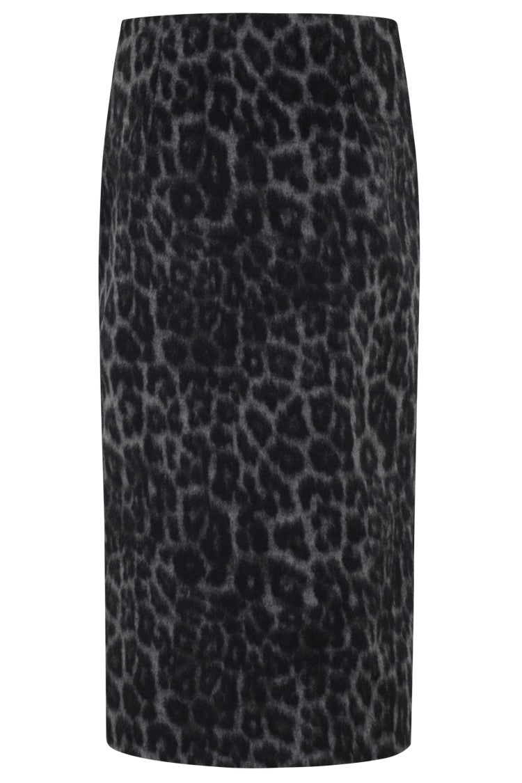 Federica Tosi Spotted Wool Longuette Skirt