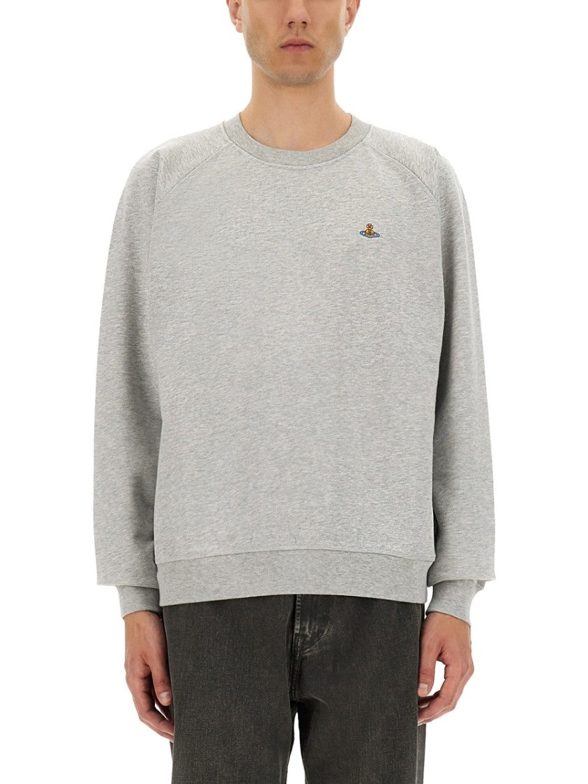 Vivienne Westwood Raglan Sleeve Grey Cotton Sweatshirt