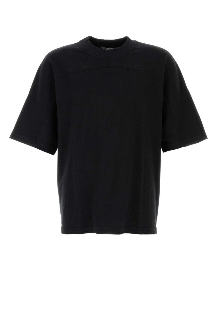 Dolce & Gabbana Black Cotton T-Shirt