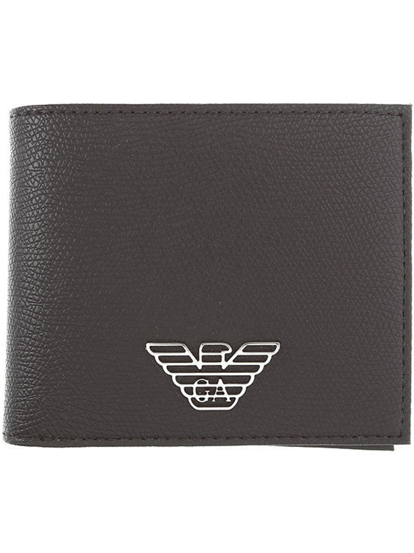 Emporio Armani Black Wallet And Business Card Holder Set