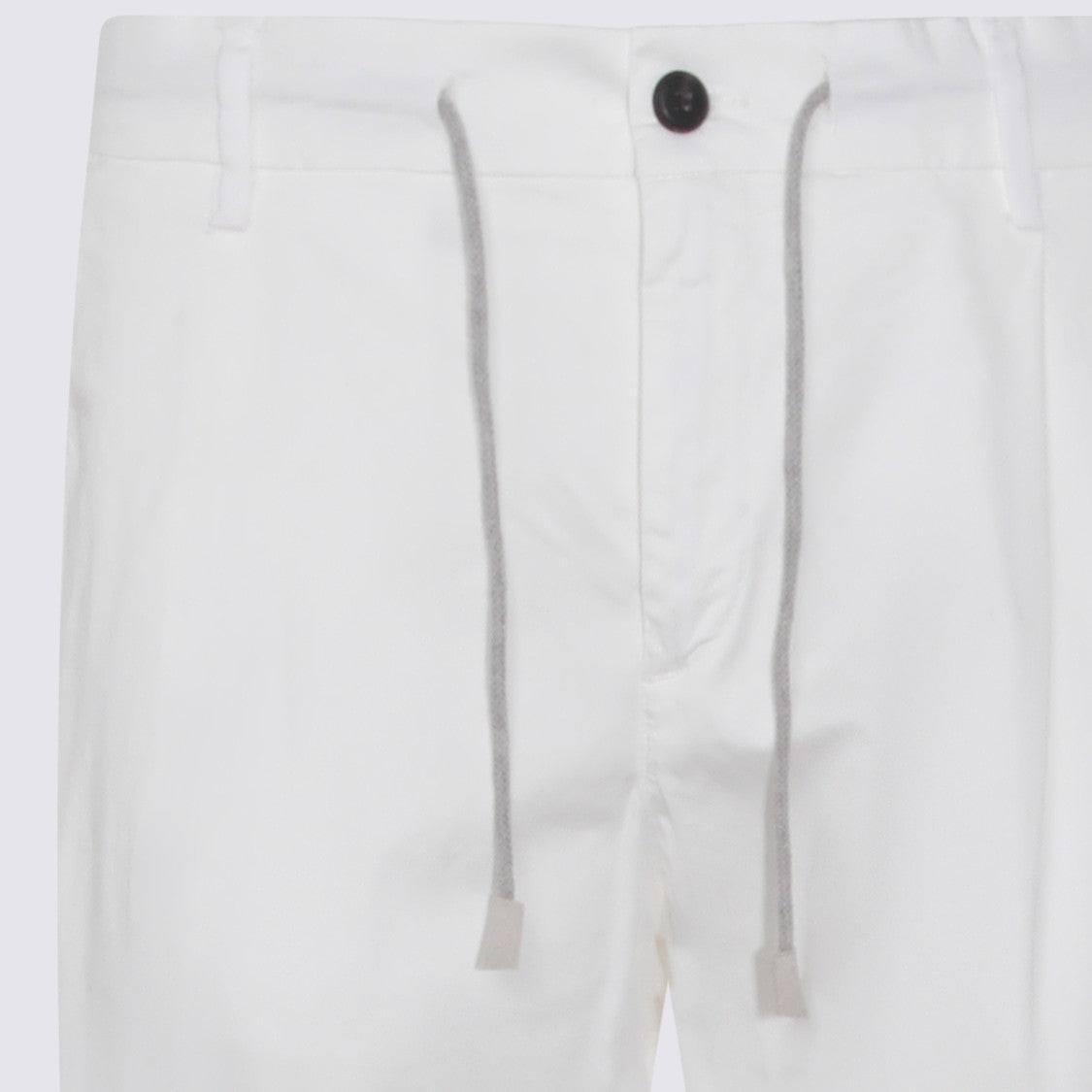 Eleventy Straight-Leg White Trousers With Minimalist Design