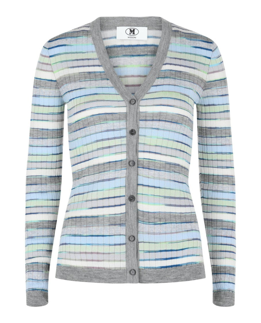 M Missoni Fitted Striped Cardigan