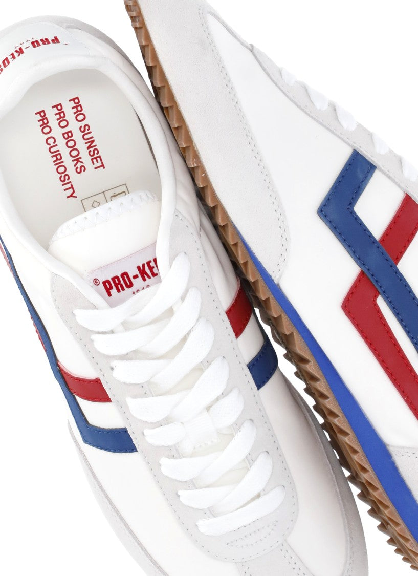 Pro-Keds White Racer 77 Suede Sneakers