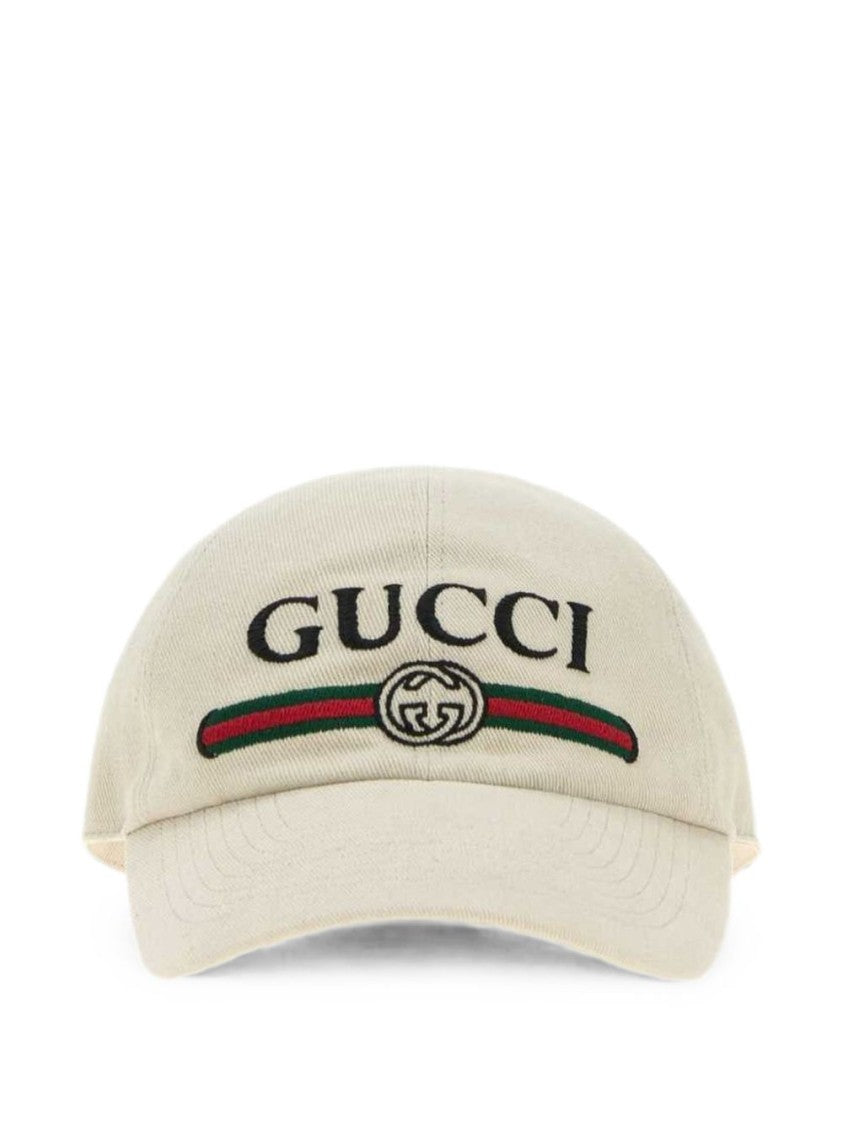Gucci Structured Embroidered Cotton Baseball Cap