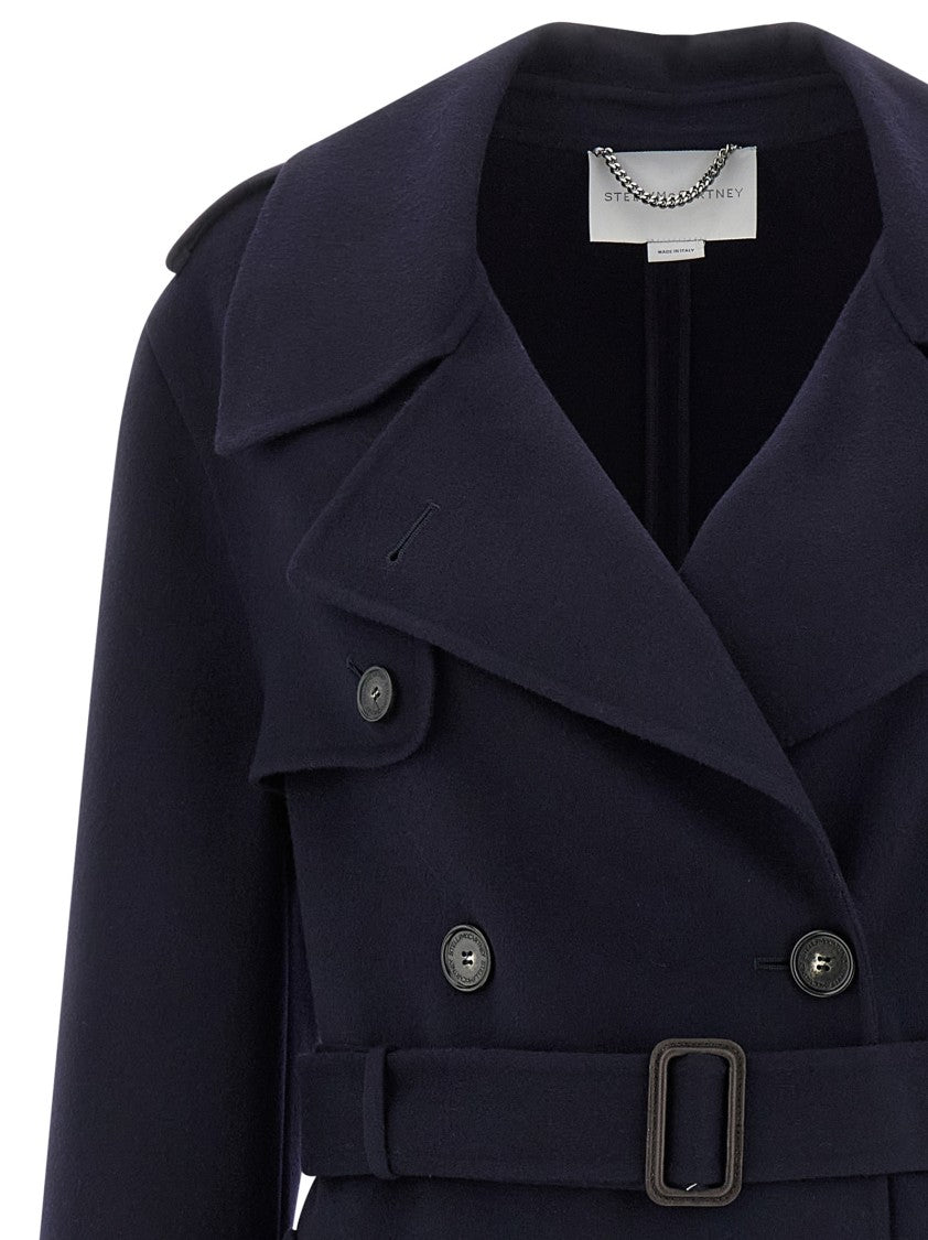 Stella Mccartney Double-Breasted Wool Trench Coat