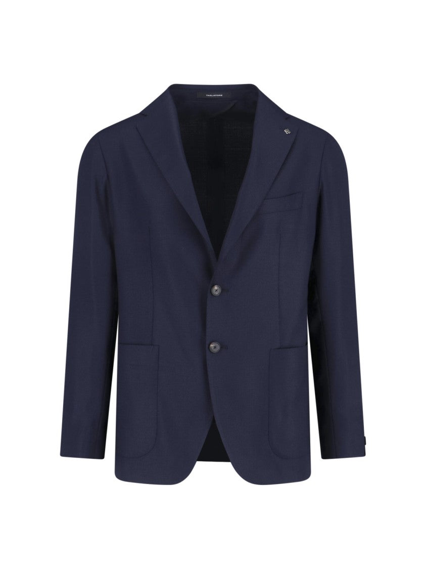 Tagliatore Single-Breasted Blazer – Blue