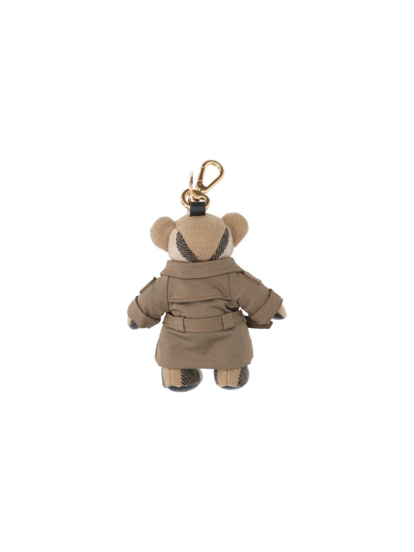 Burberry Teddy Bear Charm In Cashmere