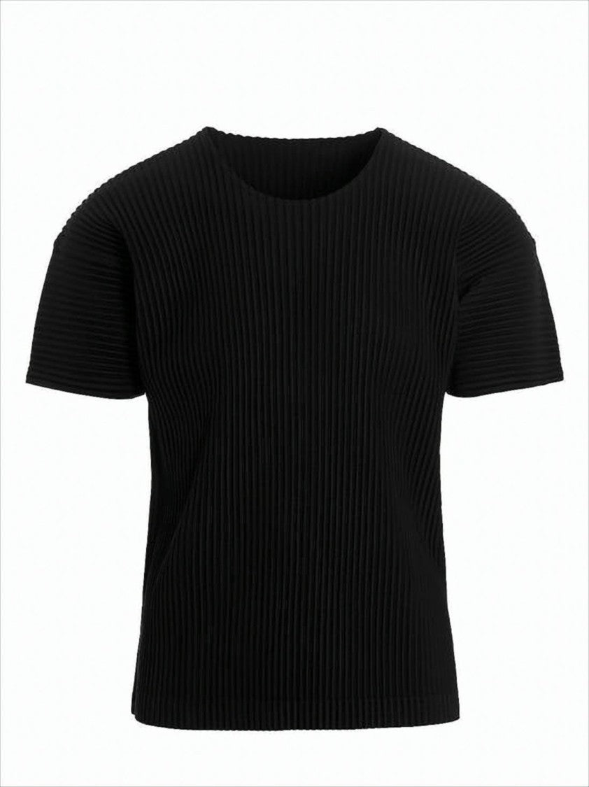 Homme Plissé Issey Miyake Pleated Textured Short-Sleeved Top With Boxy Silhouette