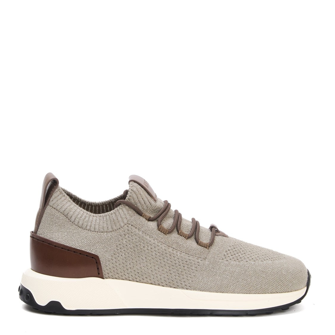 Tod's Running Fabric Gray Spoiler Leather Sneaker