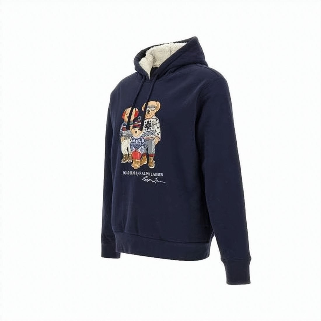 Polo Ralph Lauren Sherpa-Lined Hoodie With Iconic Bear Graphic