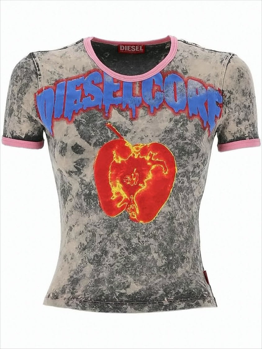 Diesel Fitted Graphic T-Shirt With Vintage Appeal