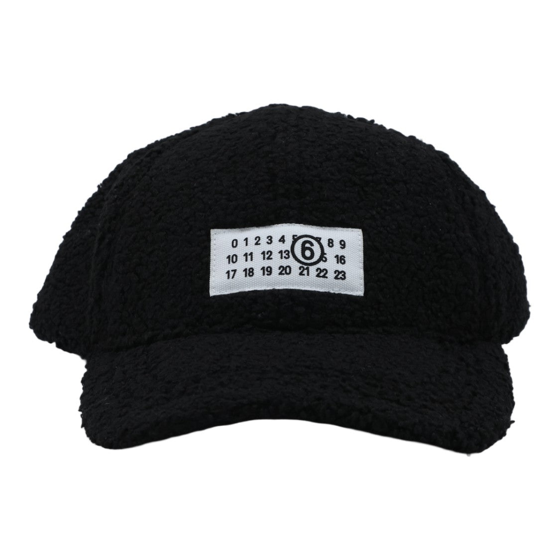 Mm6 By Maison Margiela Textured Plush Baseball Cap With Graphic Detail