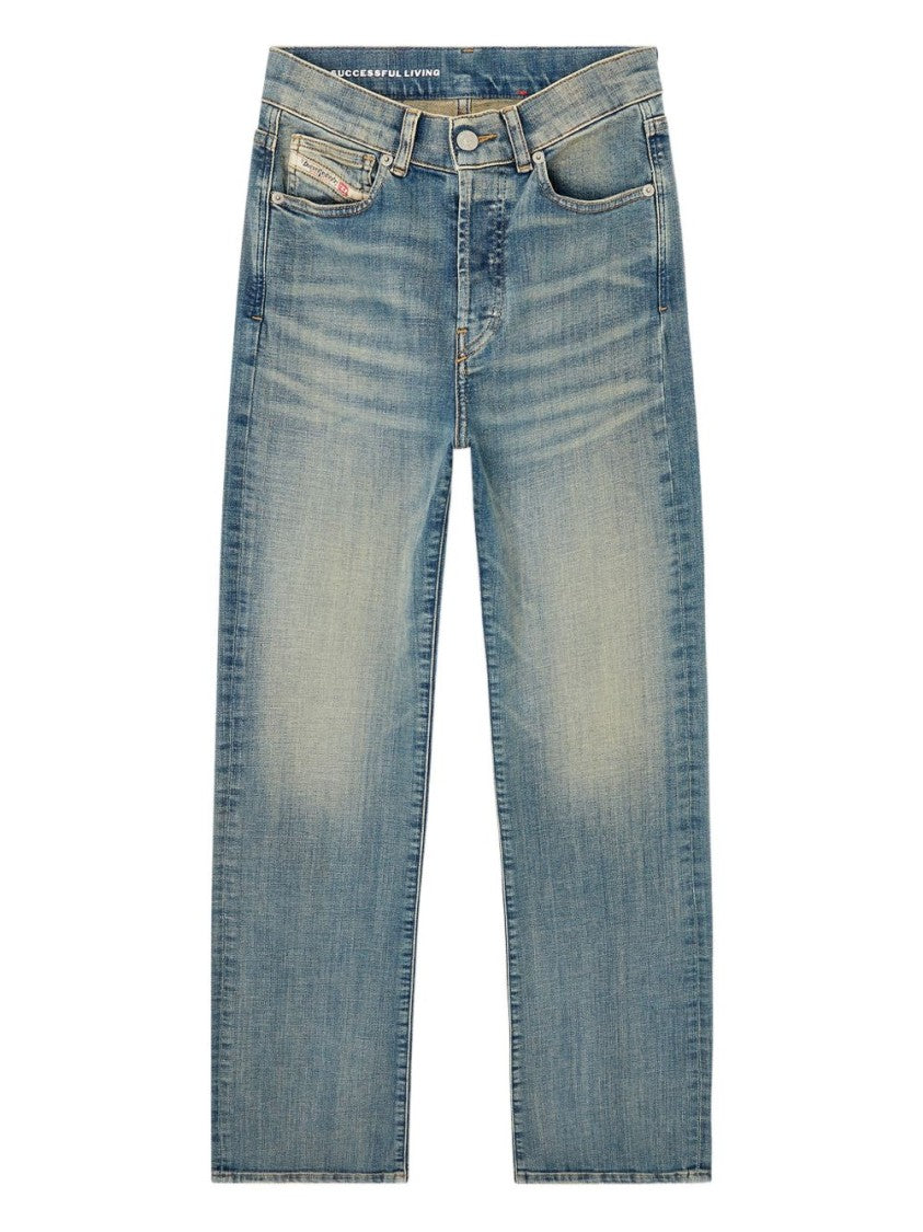 Diesel Medium Blue Whiskering Jeans