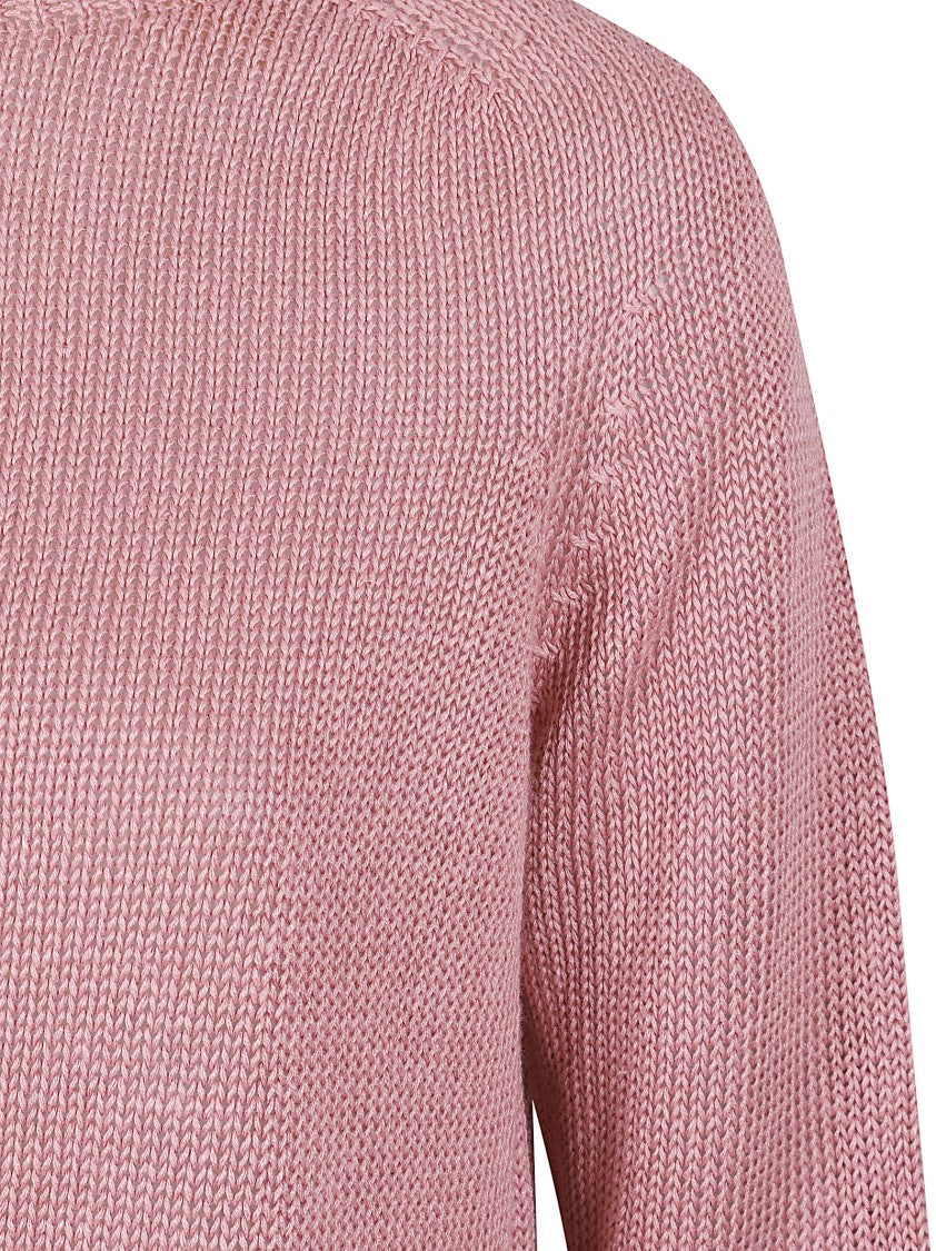 Max Mara Relaxed Fit Knit Top In Breathable Linen