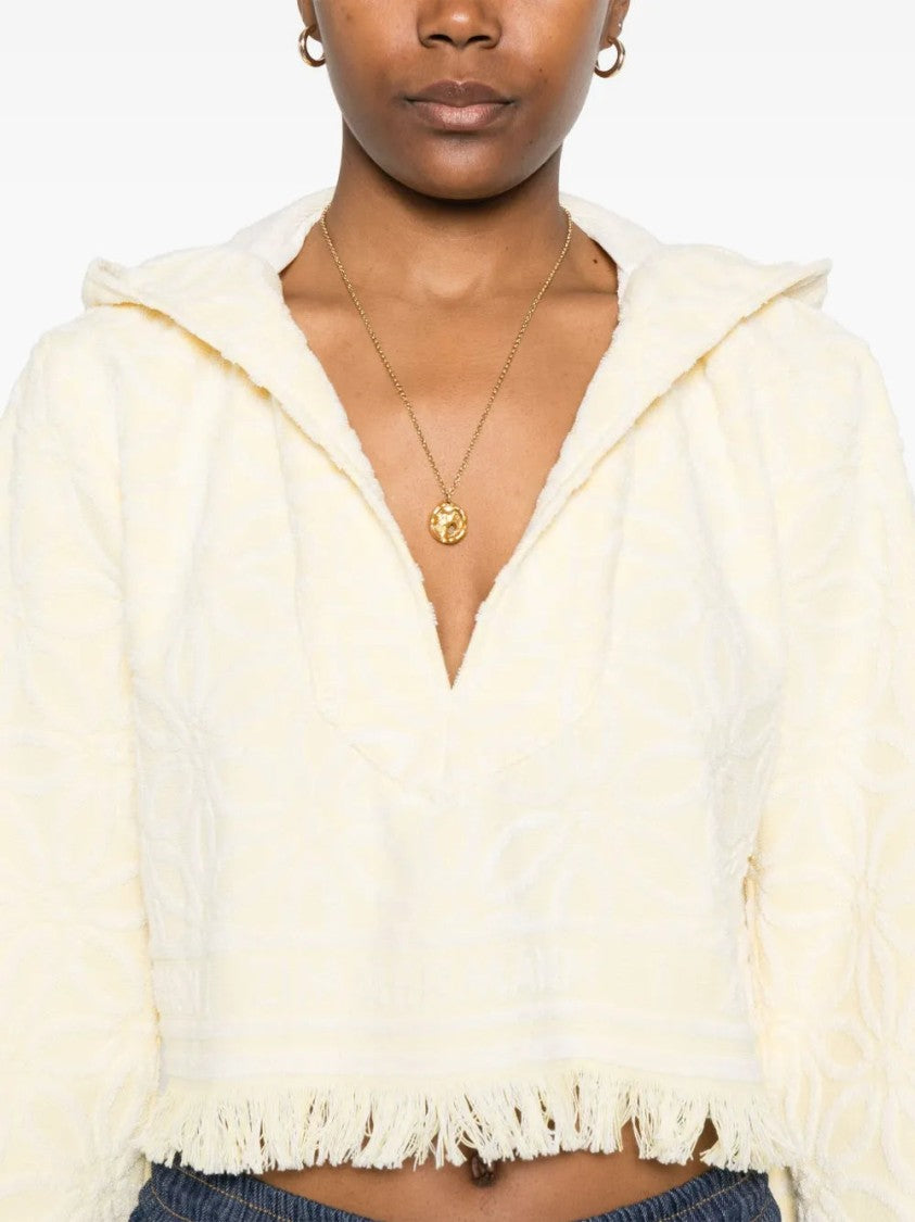 Zimmermann Cropped Cotton Hoodie