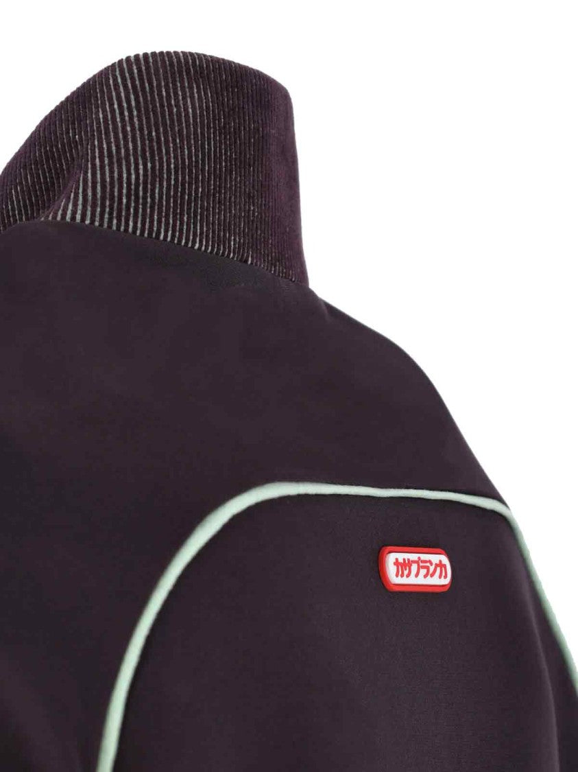 Casablanca Classic Structured Black Jacket With Front Zipper Closure