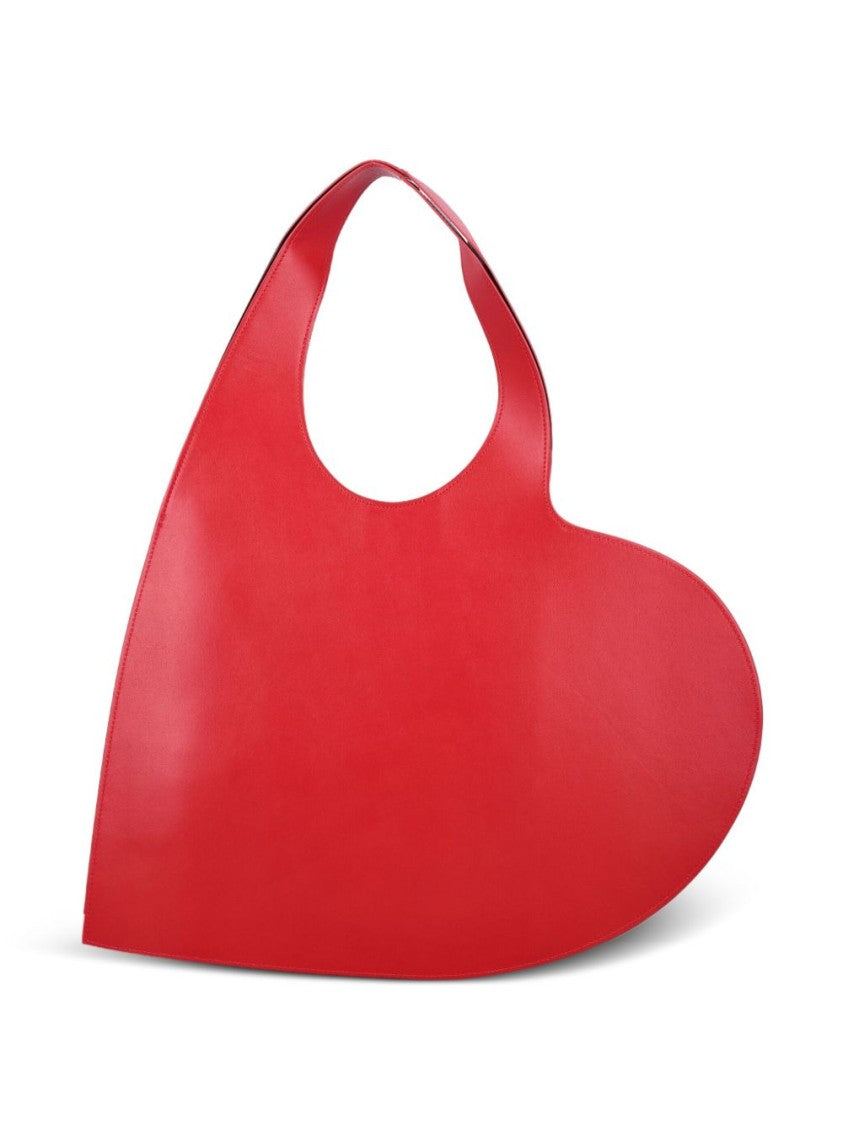 Coperni Heart-Shaped Tote Bag In Pristine Red Leather