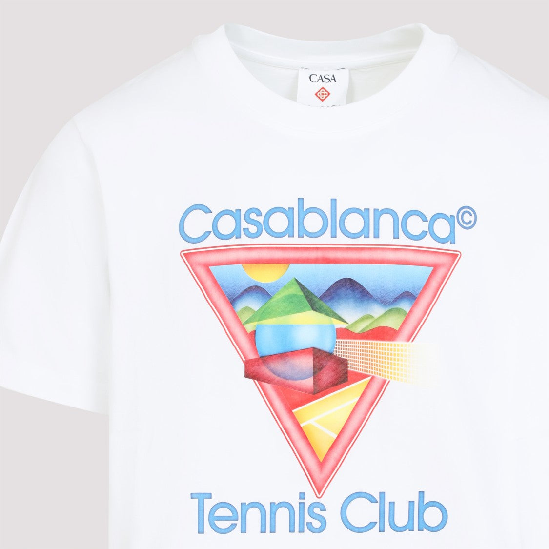 Casablanca Multicolor Graphic Triangle T-Shirt In Organic Cotton