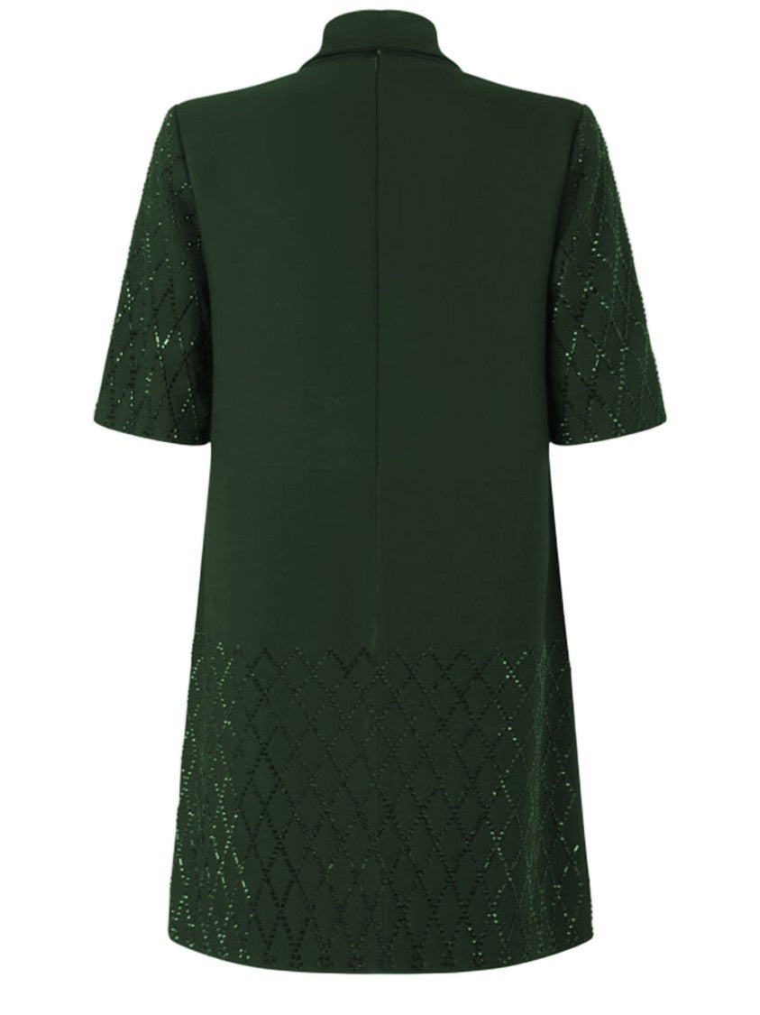 Pinko T-Shirt Style Dress With Rhinestones