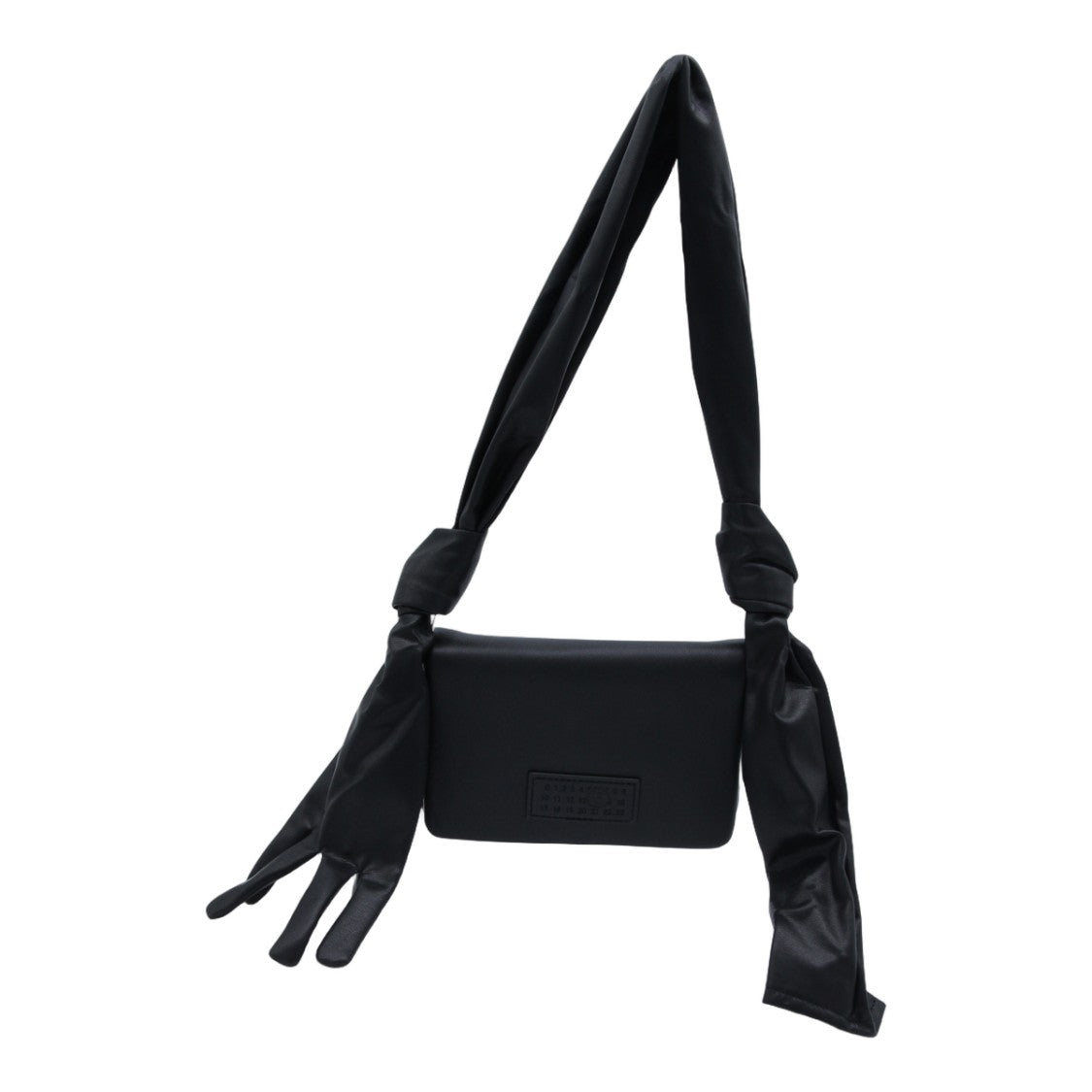 Mm6 By Maison Margiela Structured Black Shoulder Bag With Clean Lines And Minimalist Design