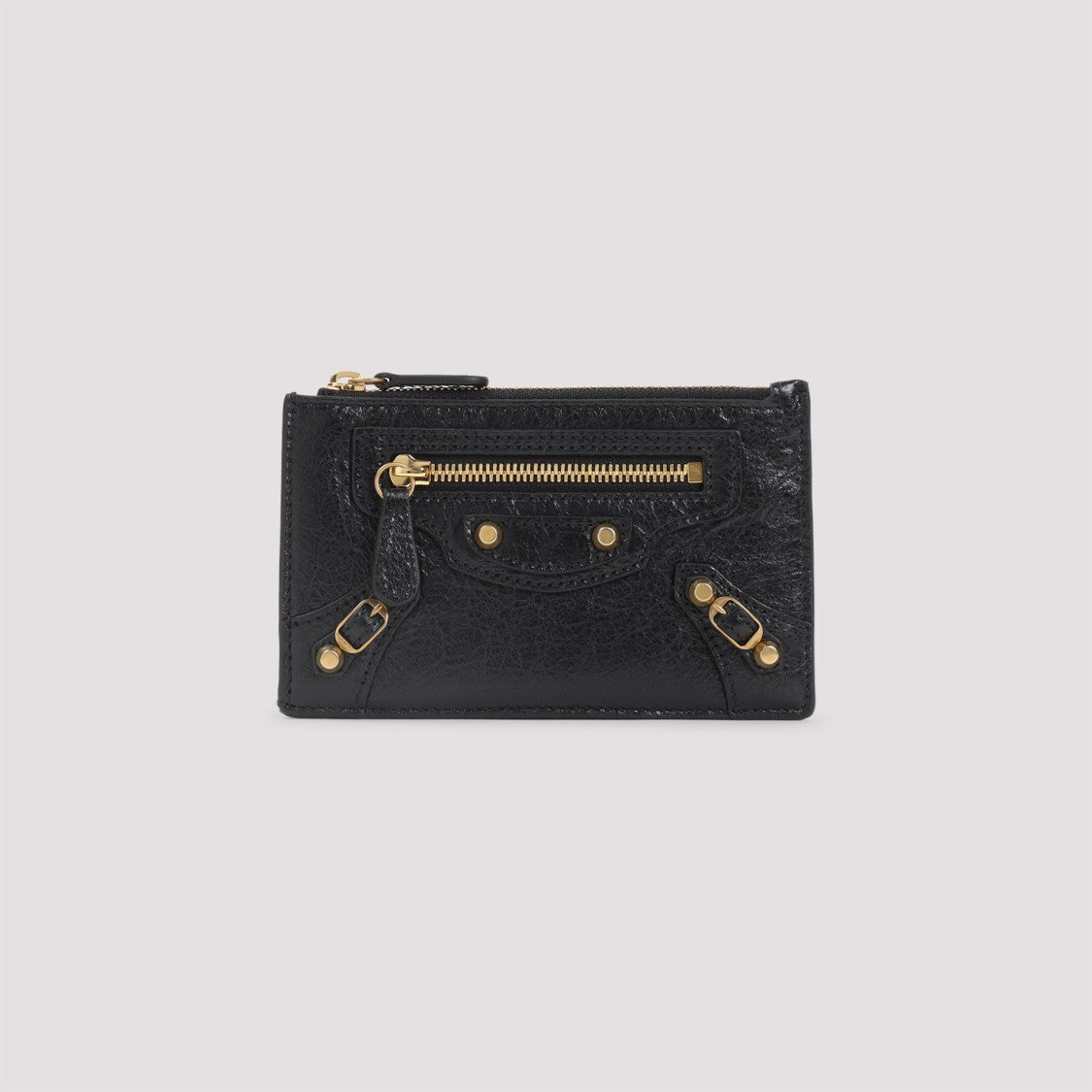 Balenciaga Black Lamb Leather Le City Long Card Holder