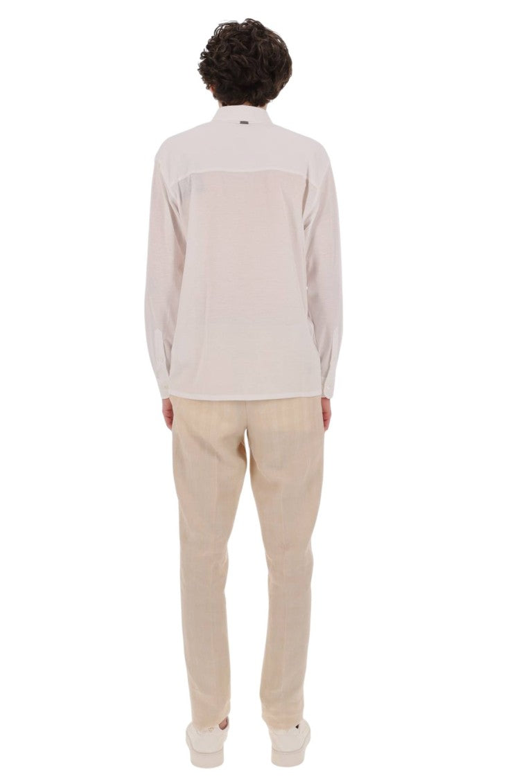 Herno Button-Down Cotton Crepe Shirt