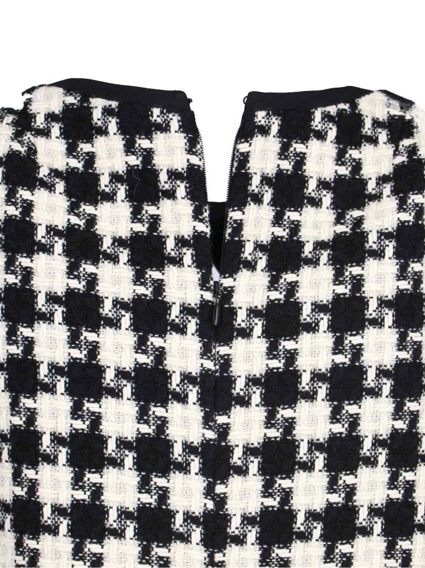 Valentino Geometric Pattern Mini Dress – White