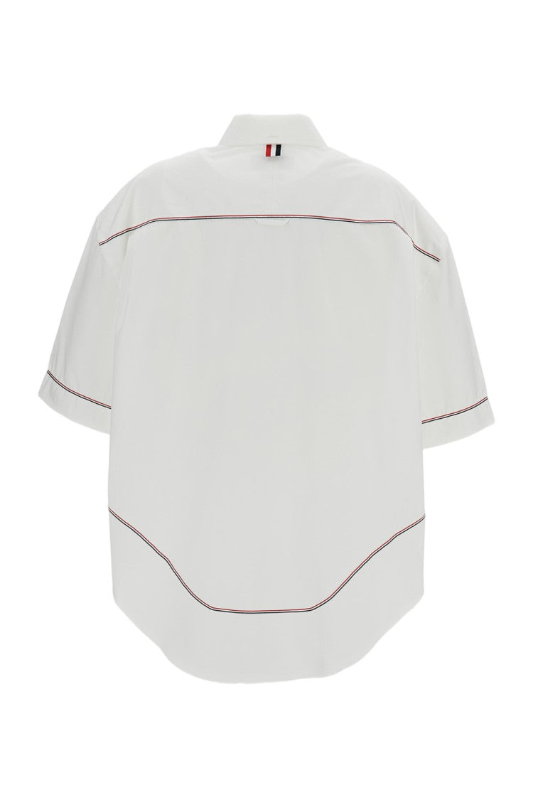 Thom Browne Supersized Short Sleeve Round Collar Shirt
