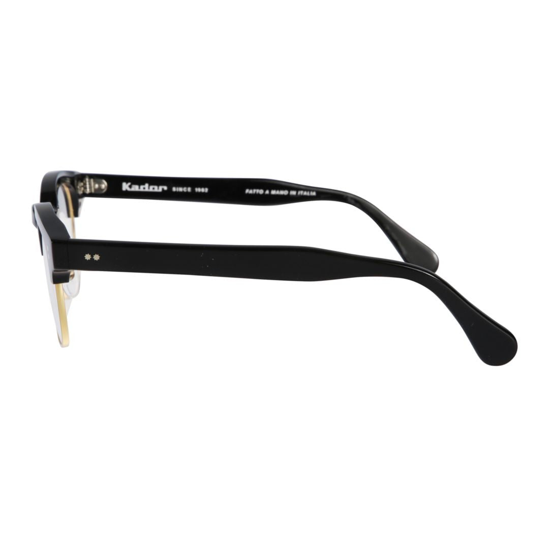 Kador Woody Cm Clubmaster-Style Black And Gold Sunglasses