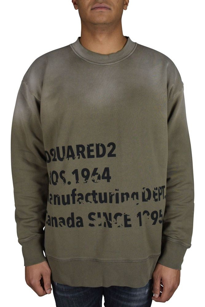Dsquared2 Khaki Cotton Sweatshirt