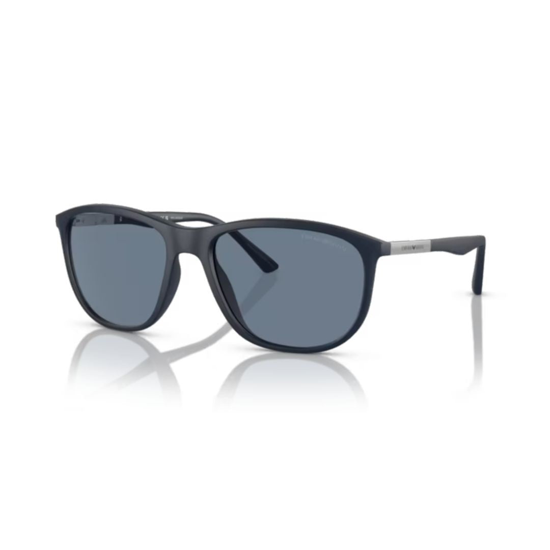 Emporio Armani 0Ea4201 Rounded Rectangular Black Sunglasses With Matte