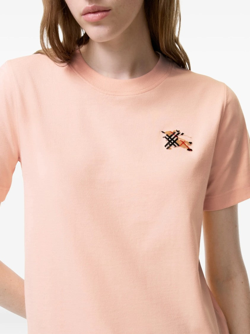 Burberry Short-Sleeved Crew Neck T-Shirt With Abstract Embroidery