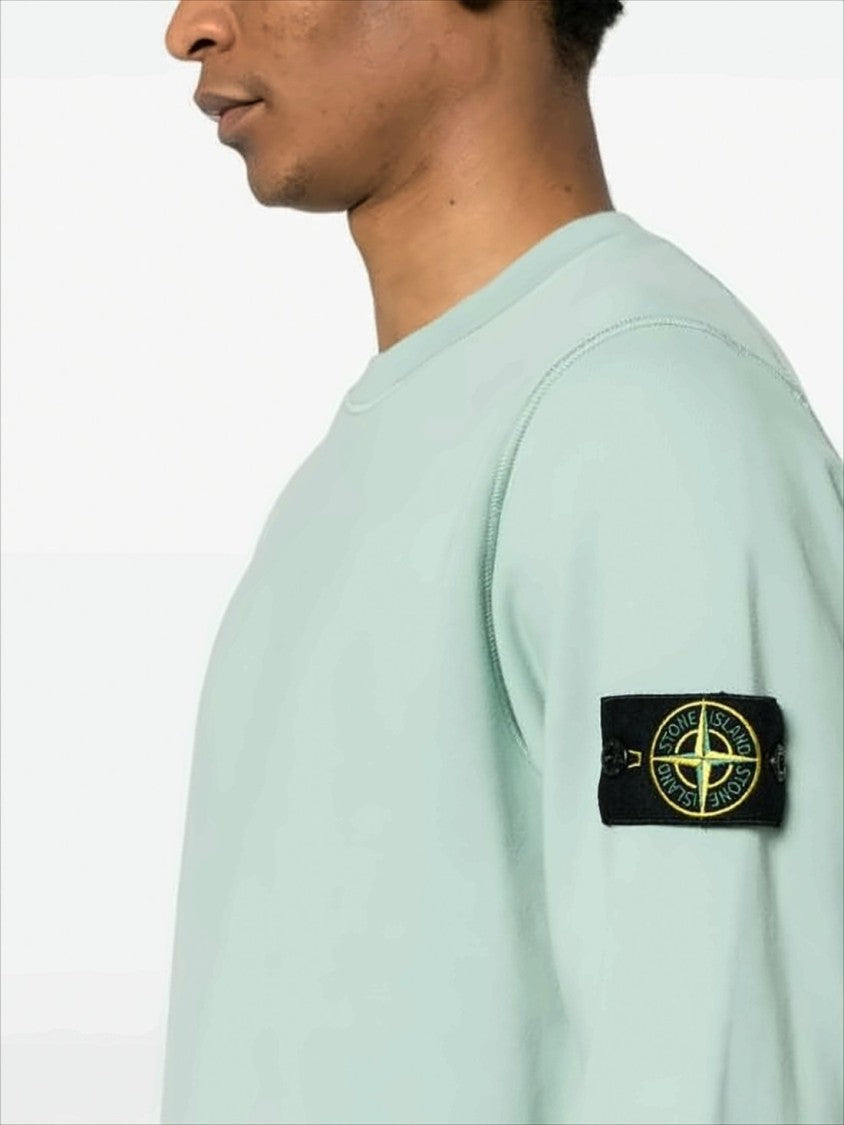 Stone Island Crewneck Sweatshirt With Distinctive Compass Patch