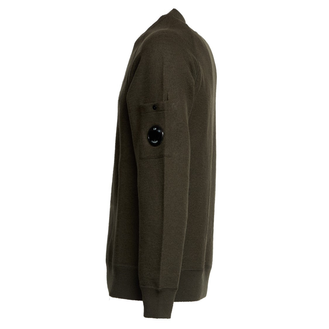 C.P. Company Merino Wool Felted Crew Neck Knit Sweatshirt