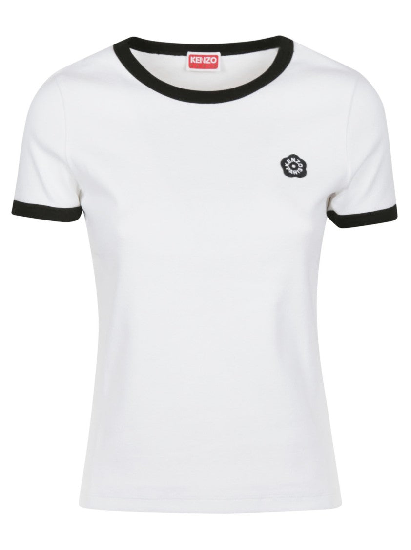 Kenzo Boke Flower Embroidered Fitted T-Shirt