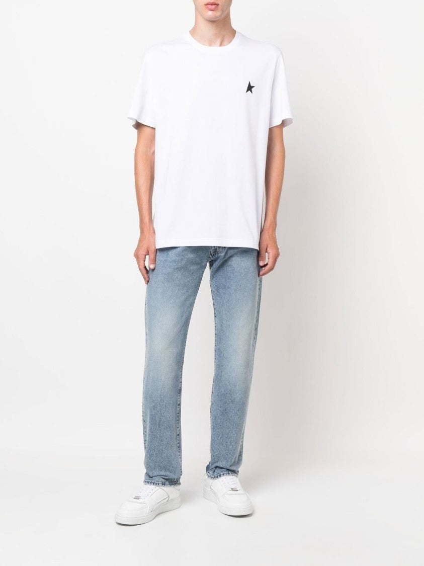 Golden Goose White Silk And Nylon Star T-Shirt