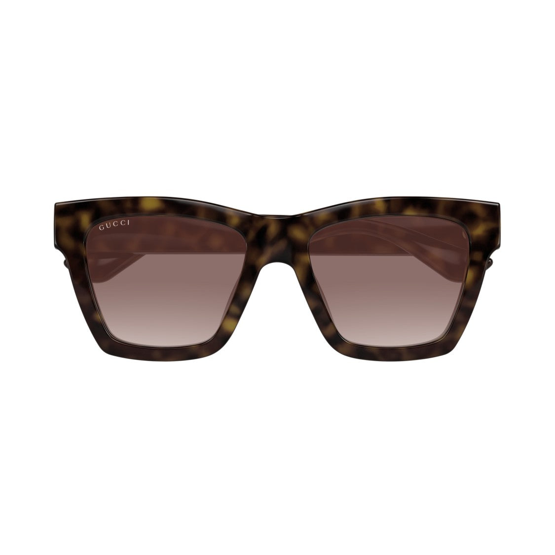 Gucci Tortoiseshell Oversized Square Sunglasses With Gradient Lenses