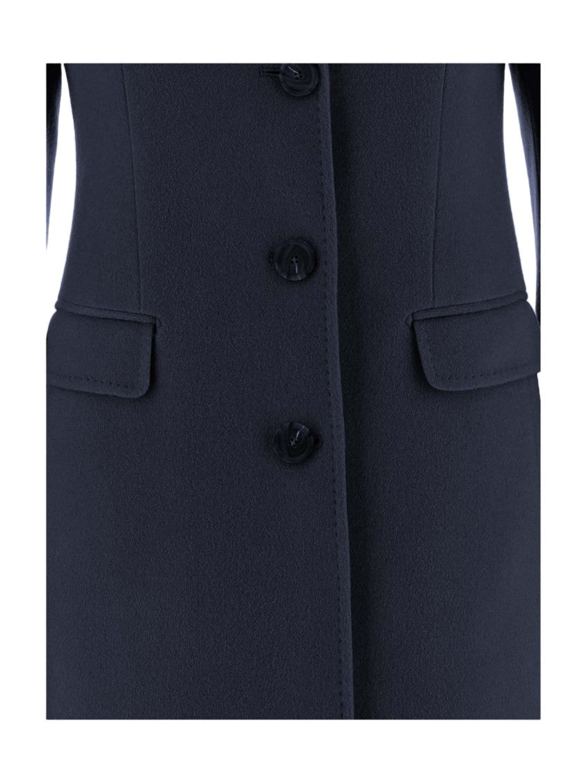 Tagliatore Single-Breasted Cashmere Coat With Lapel Collar And Buttoned Cuffs